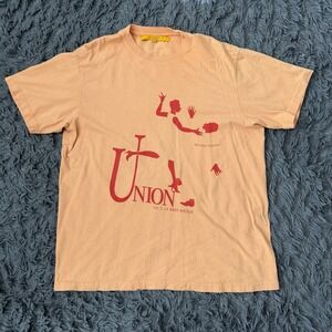 Union La No Half Steppin Shirt Men's Size Large Peach Streetwear